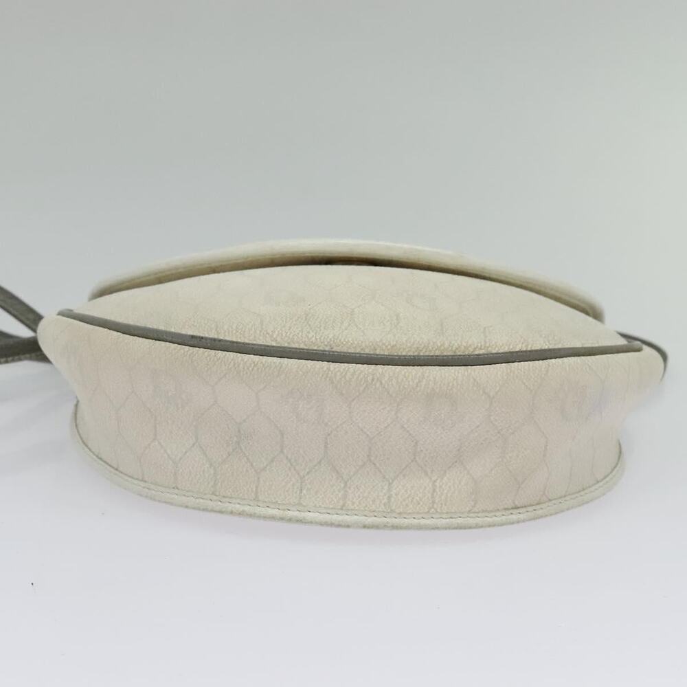DIOR Honeycomb Canvas Shoulder Bag Pvc White Gold - Picture 9 of 12